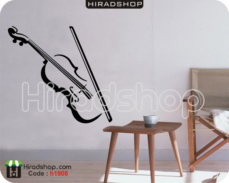 استیکر و برچسب دیواری ساز ویولنViolin wallstickers کد h1908