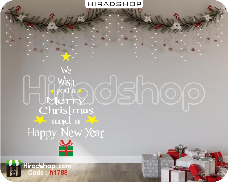 استیکر و برچسب دیواری کریسمس مبارکmarry christmas wallstickers کدh1788