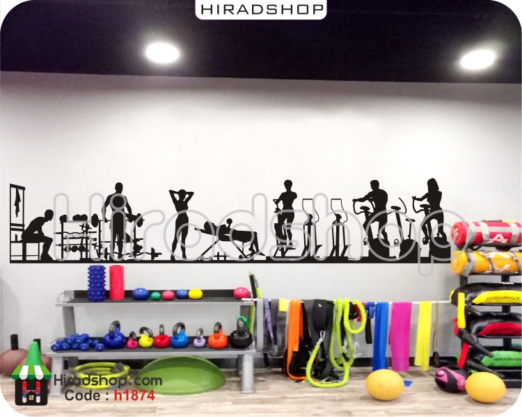 استیکر بدنسازی fitness  wallstickers کد h1874