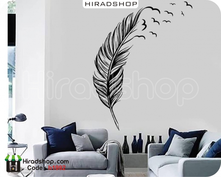 استیکر و برچسب دیواری پر و پرنده feather wallstickers کدh1992