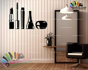 استیکر آرایشگاه زنانه و دخترانه لوازم آرایش Cosmetics Wallstickers کد h1467