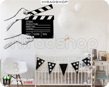 استیکر و برچسب دیواری کلاکت فیلمبرداری clack wallsticker کد h1869