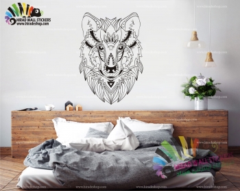  استیکر سر گرگ wolf head wall stickers  کد h1498