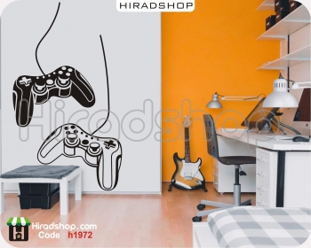 استیکر و برچسب دیواری دسته بازی و گیم gaming wallsticker کدh1972