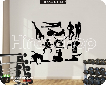 استیکر و برچسب دیواری فیتنس workout,fitness wallstickers کد h1886