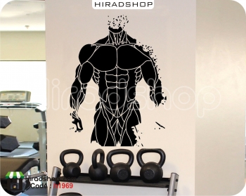 استیکر و برچسب دیواری باشگاه بدنسازی ، فیتنس gym,fitness wallsticker کد h1969