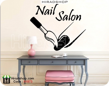 استیکر  برچسب دیواری آرایشگاه زنانه و سالن ناخن hair saloon,nail saloon wallsticker کد h1873